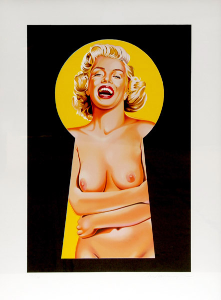Mel Ramos - Peek A Boo Marilyn 3 - 2002 - Litograph, signed and numbered in pencil - Ed. of 199 - 31.5x23in.